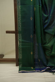 Dual Tone Green Maheshwari Saree - SRDTGMS1305