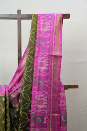 Olive Green Rajkot Patola Silk Saree - SROGRPSS452