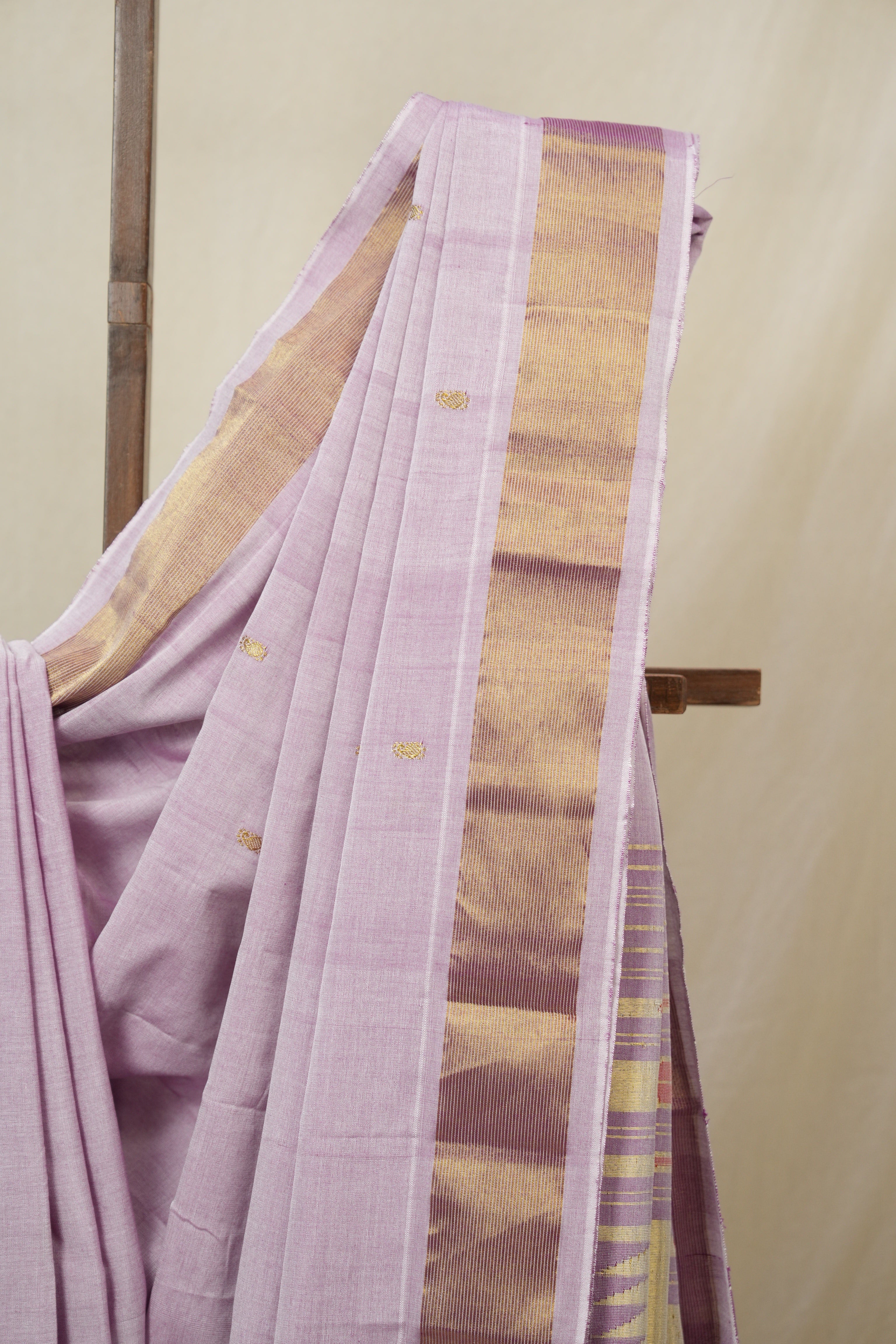 Lavender Cotton Paithani Saree - SRLCPS718
