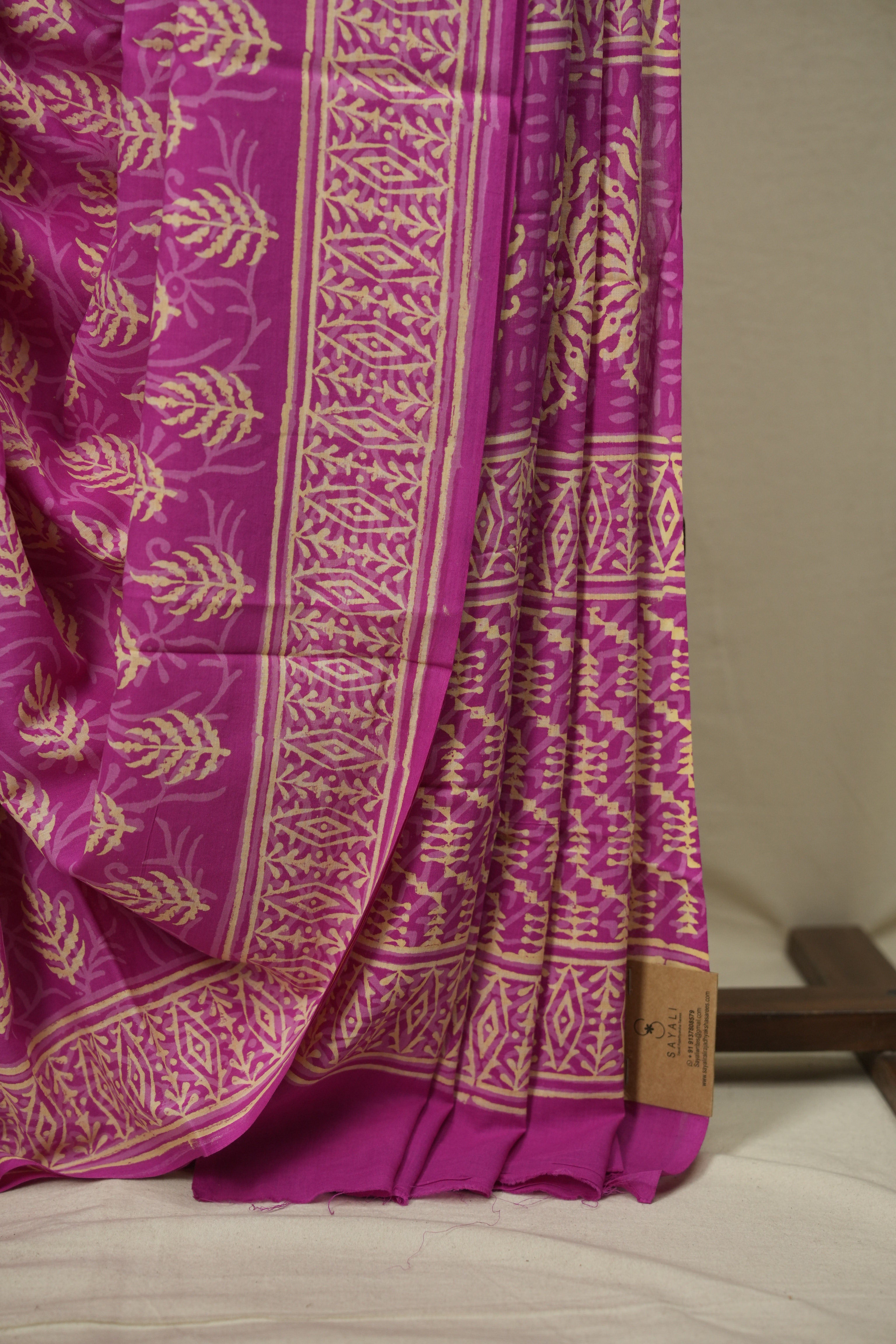 Pink HBP Cotton Saree - SRPCS3627