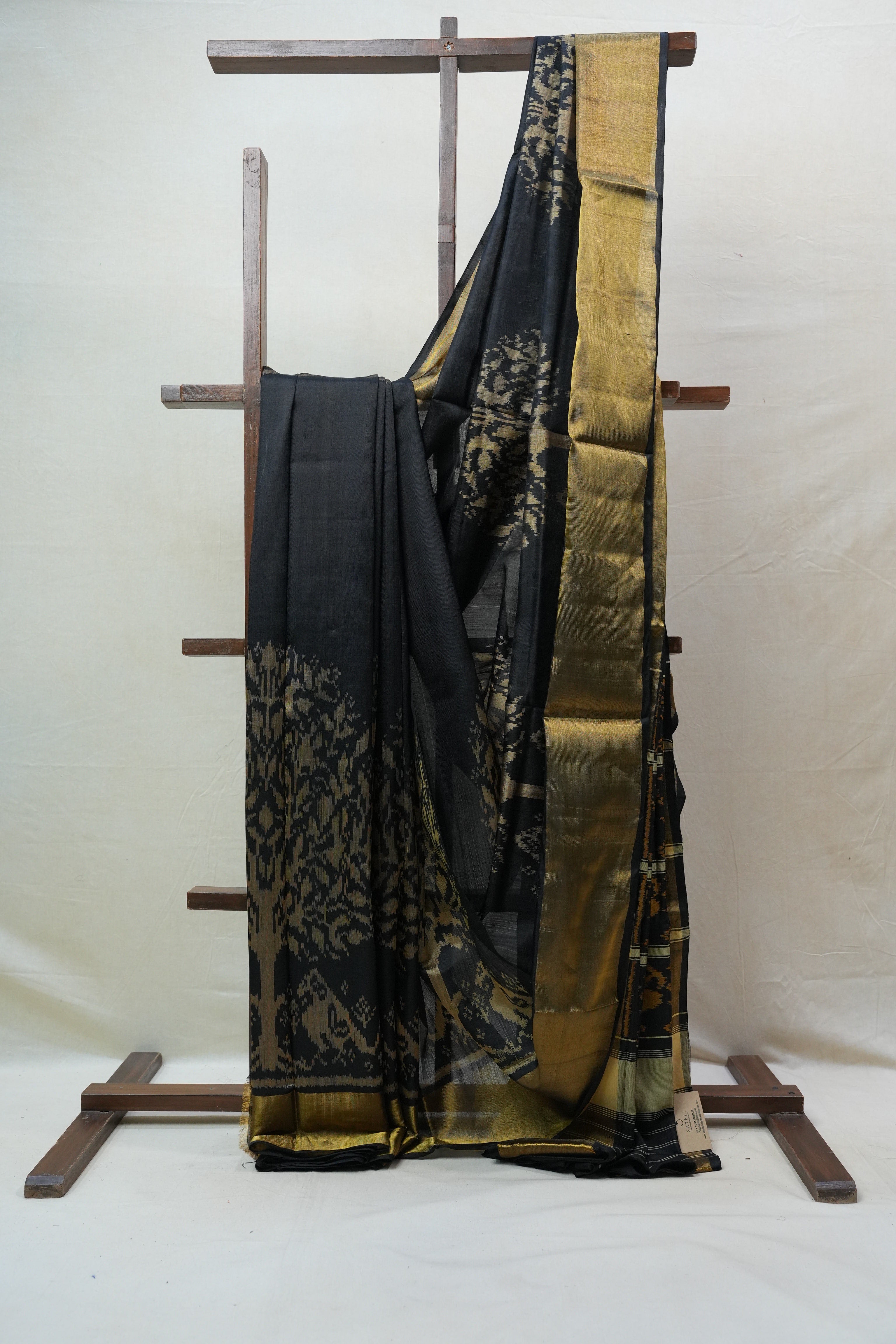 Black Rajkot Patola Silk Saree - SRBRPSS453
