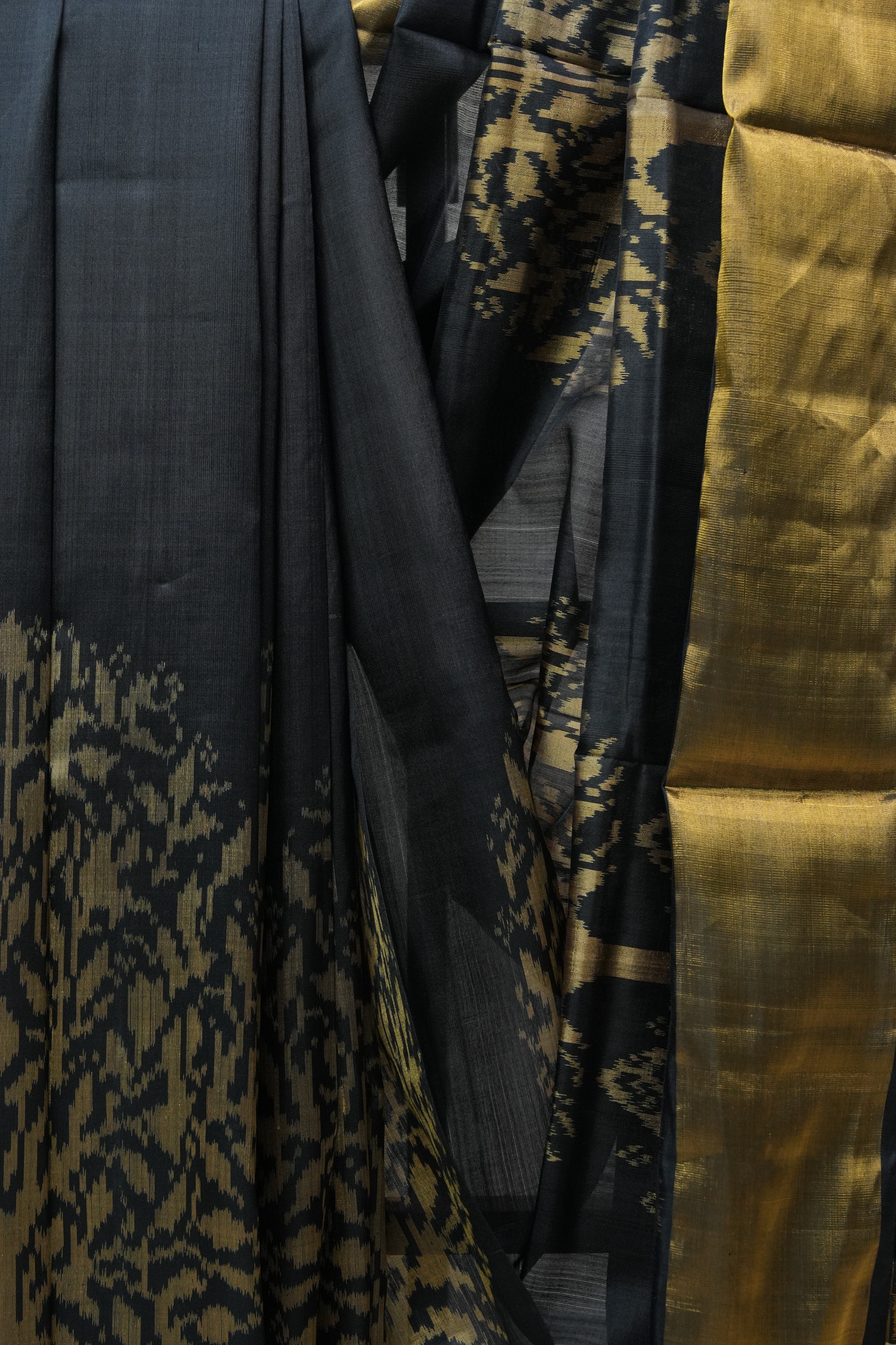 Black Rajkot Patola Silk Saree - SRBRPSS453