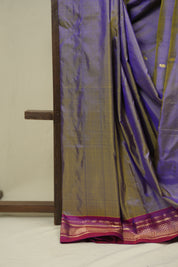 Two Tone Lavender Silk Paithani Saree - SRTTLSPS797