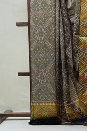 Moss Green Rajkot Patola Silk Saree - SRMGRPSS451