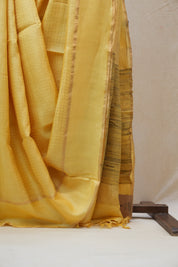 Yellow Tussar Silk Saree - SRYTSS1238