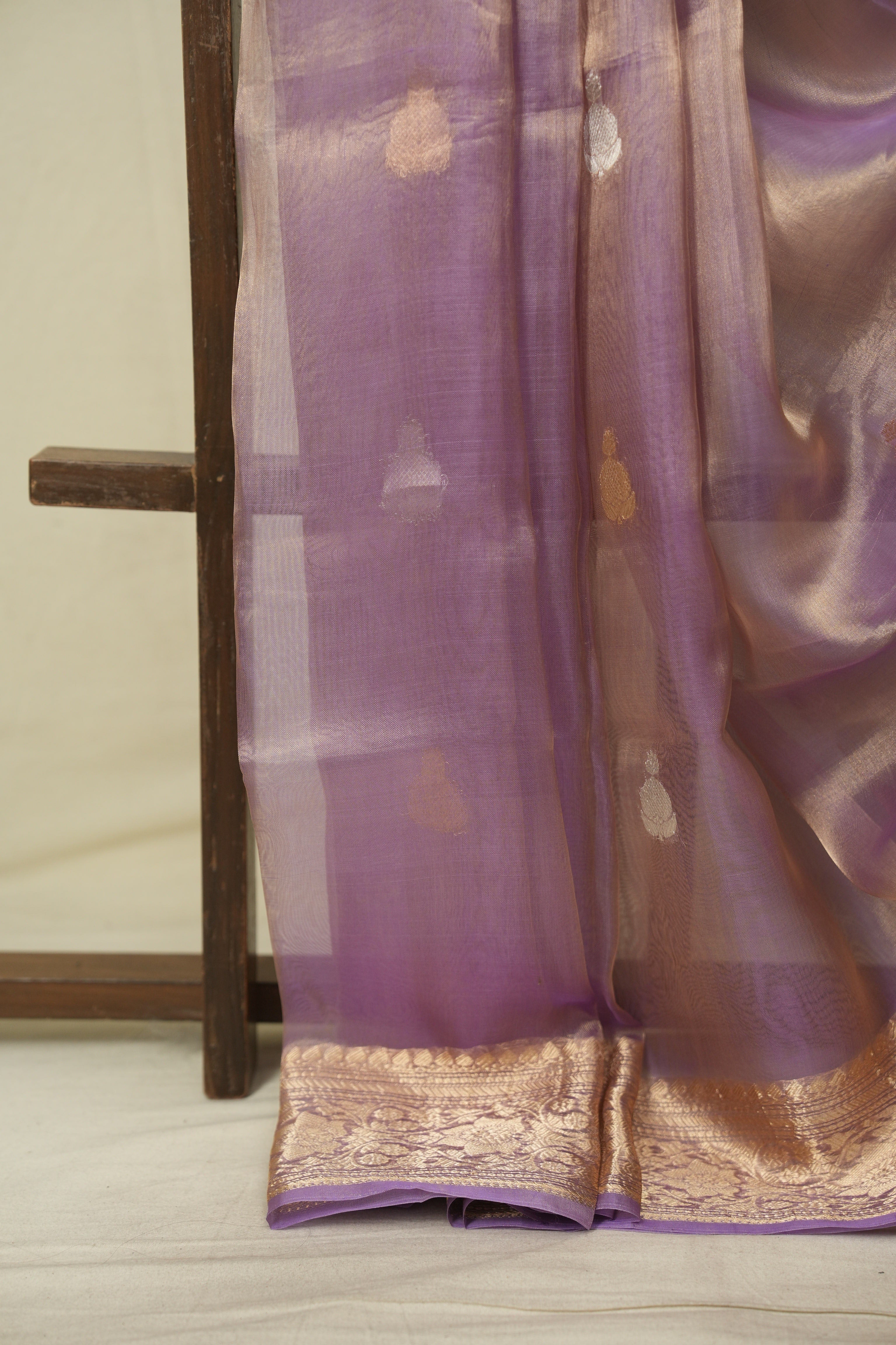 Lilac Tissue Banarasi Silk Saree - SRLTBSS99