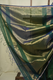 Dual Tone Green Maheshwari Saree - SRDTGMS1305