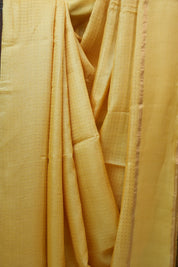 Yellow Tussar Silk Saree - SRYTSS1238