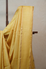 Yellow Tussar Silk Saree - SRYTSS1238