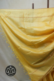 Yellow Tussar Silk Saree - SRYTSS1238