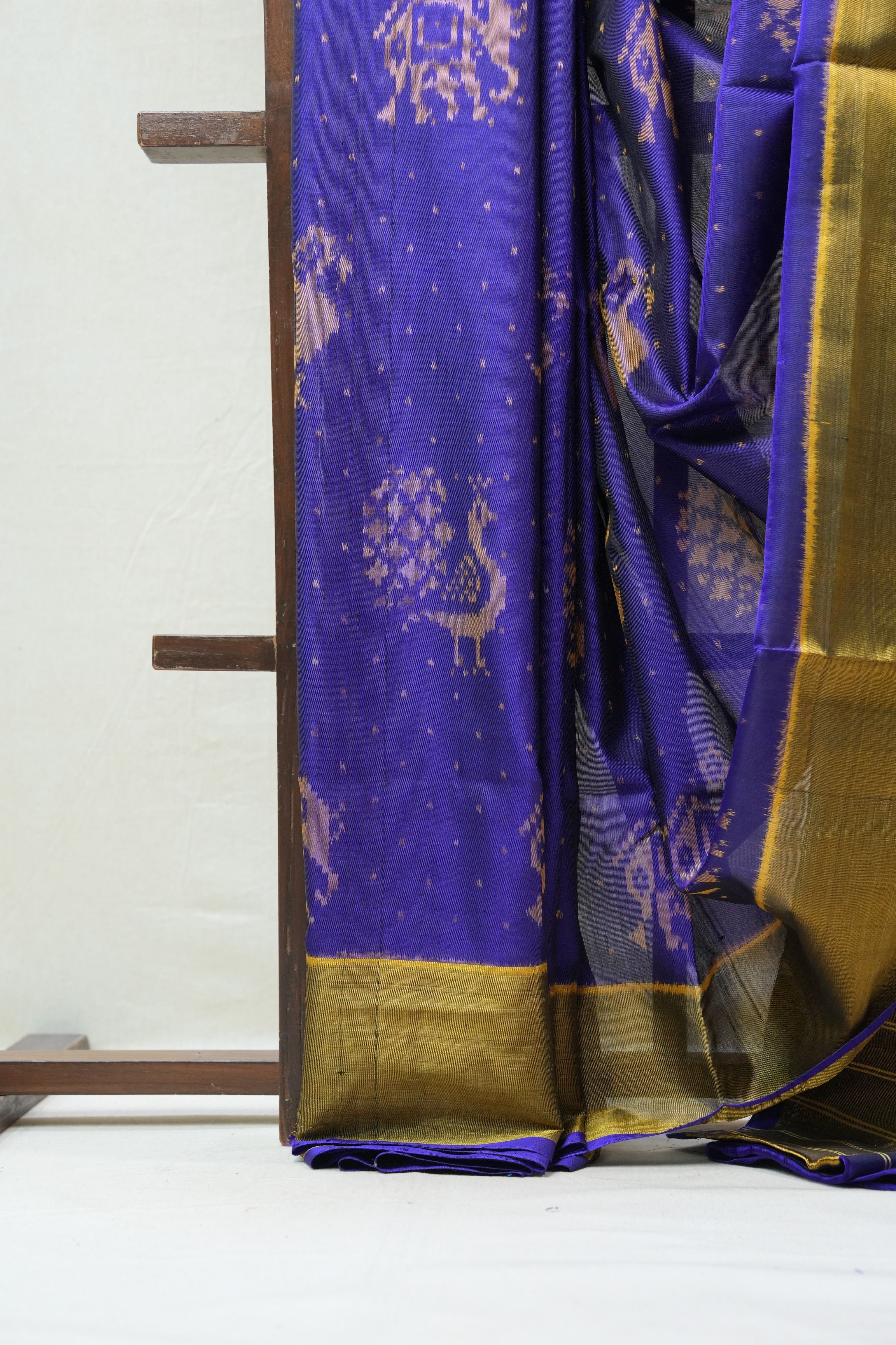 Dark Purple Rajkot Patola Silk Saree - SRDPRPSS449