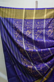 Dark Purple Rajkot Patola Silk Saree - SRDPRPSS449