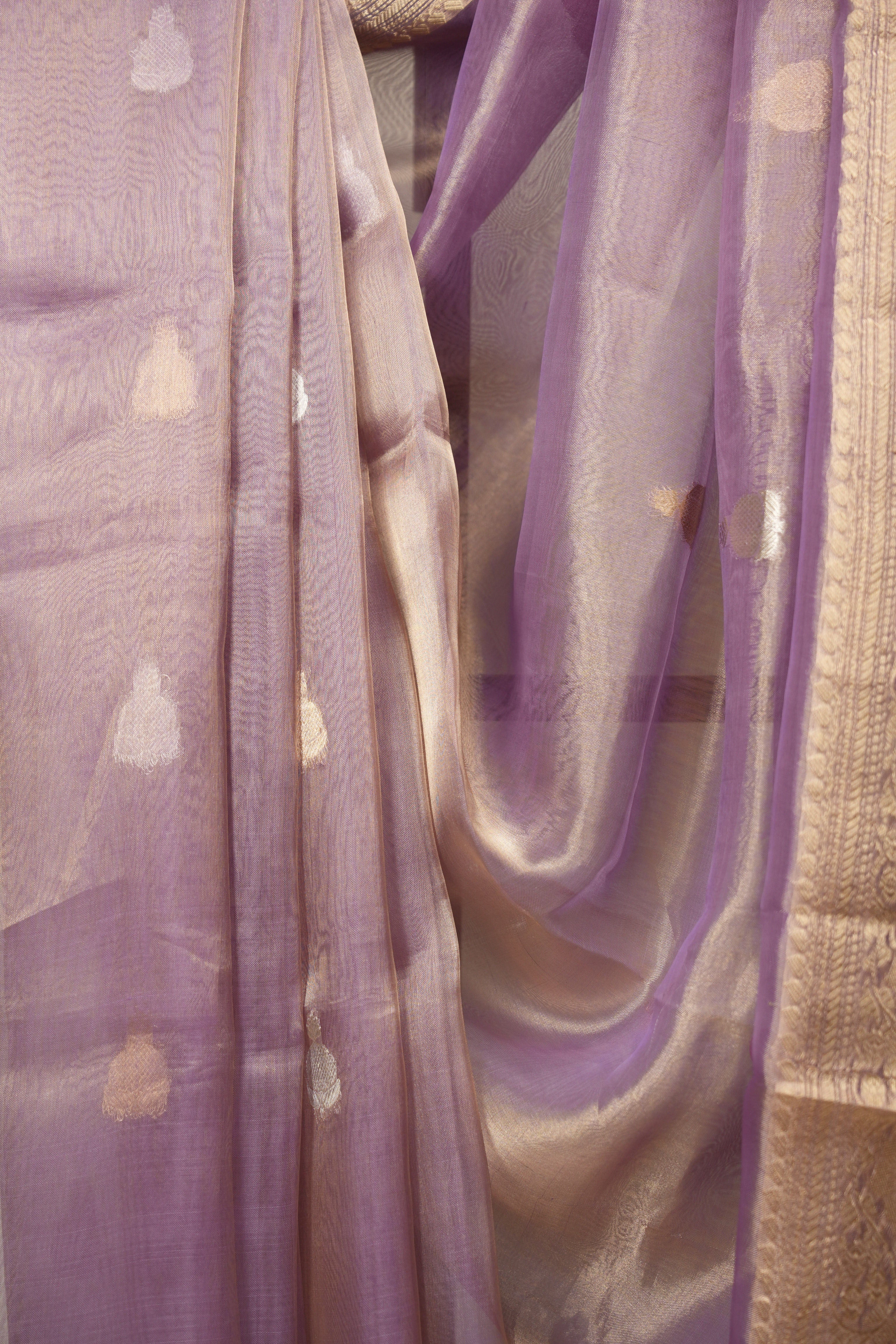 Lilac Tissue Banarasi Silk Saree - SRLTBSS99