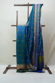 Teal Blue Rajkot Patola Silk Saree - SRTBRPSS456