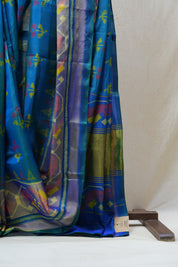 Teal Blue Rajkot Patola Silk Saree - SRTBRPSS456