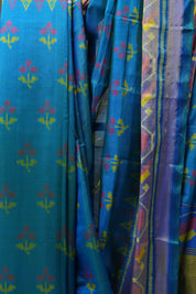 Teal Blue Rajkot Patola Silk Saree - SRTBRPSS456