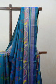 Teal Blue Rajkot Patola Silk Saree - SRTBRPSS456