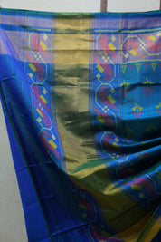 Teal Blue Rajkot Patola Silk Saree - SRTBRPSS456