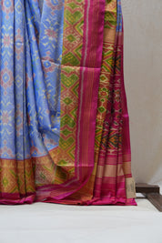 Blue Rajkot Patola Silk Saree - SRBRPSS457
