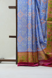 Blue Rajkot Patola Silk Saree - SRBRPSS457