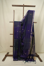 Green- Blue Maheshwari Saree - SRGBMS1304
