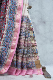 Maroon HBP Cotton Silk Saree With Maheshwari Border - SRMCSS943