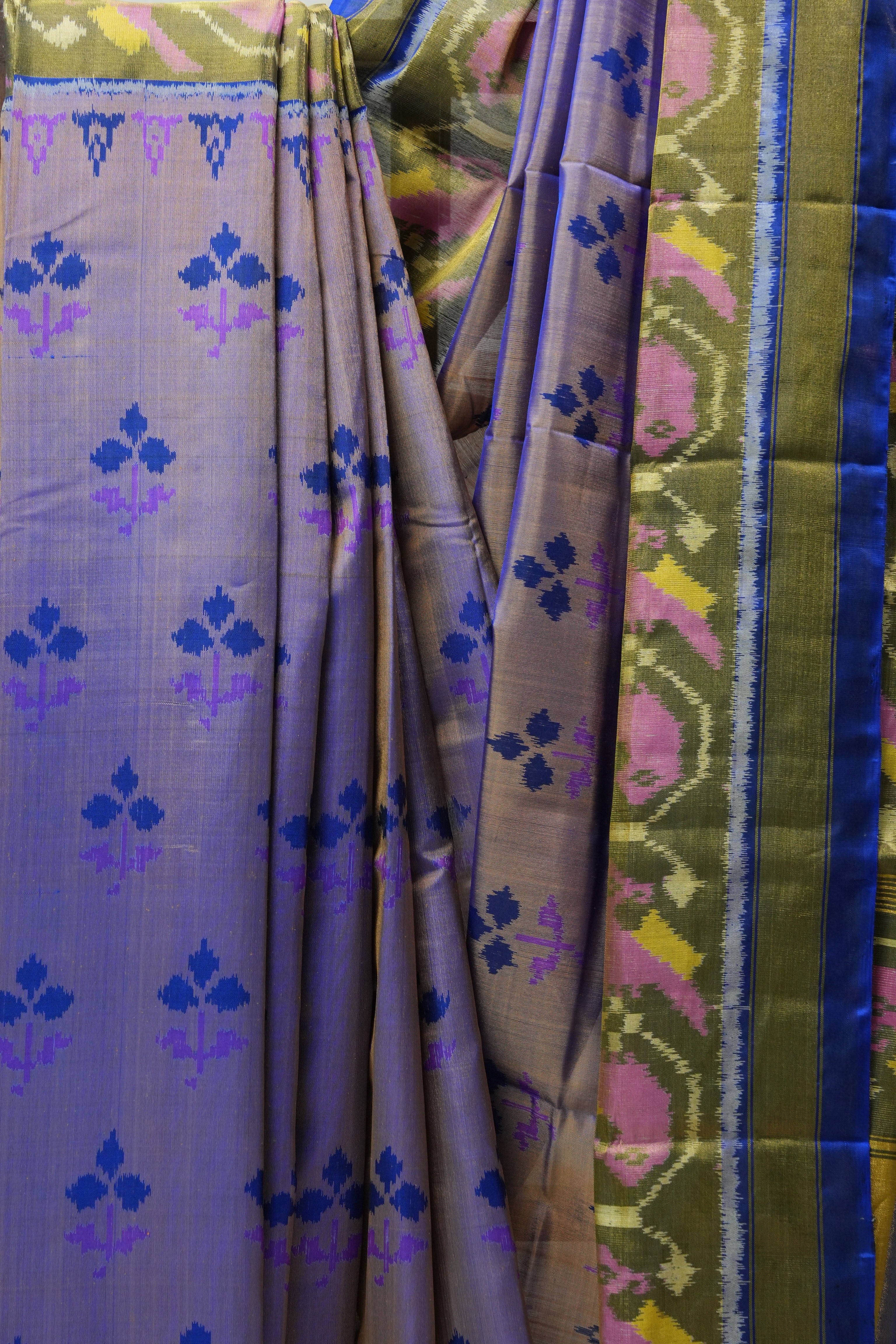 Two Tone Brown Rajkot Patola Silk Saree - SRTTBRPSS455