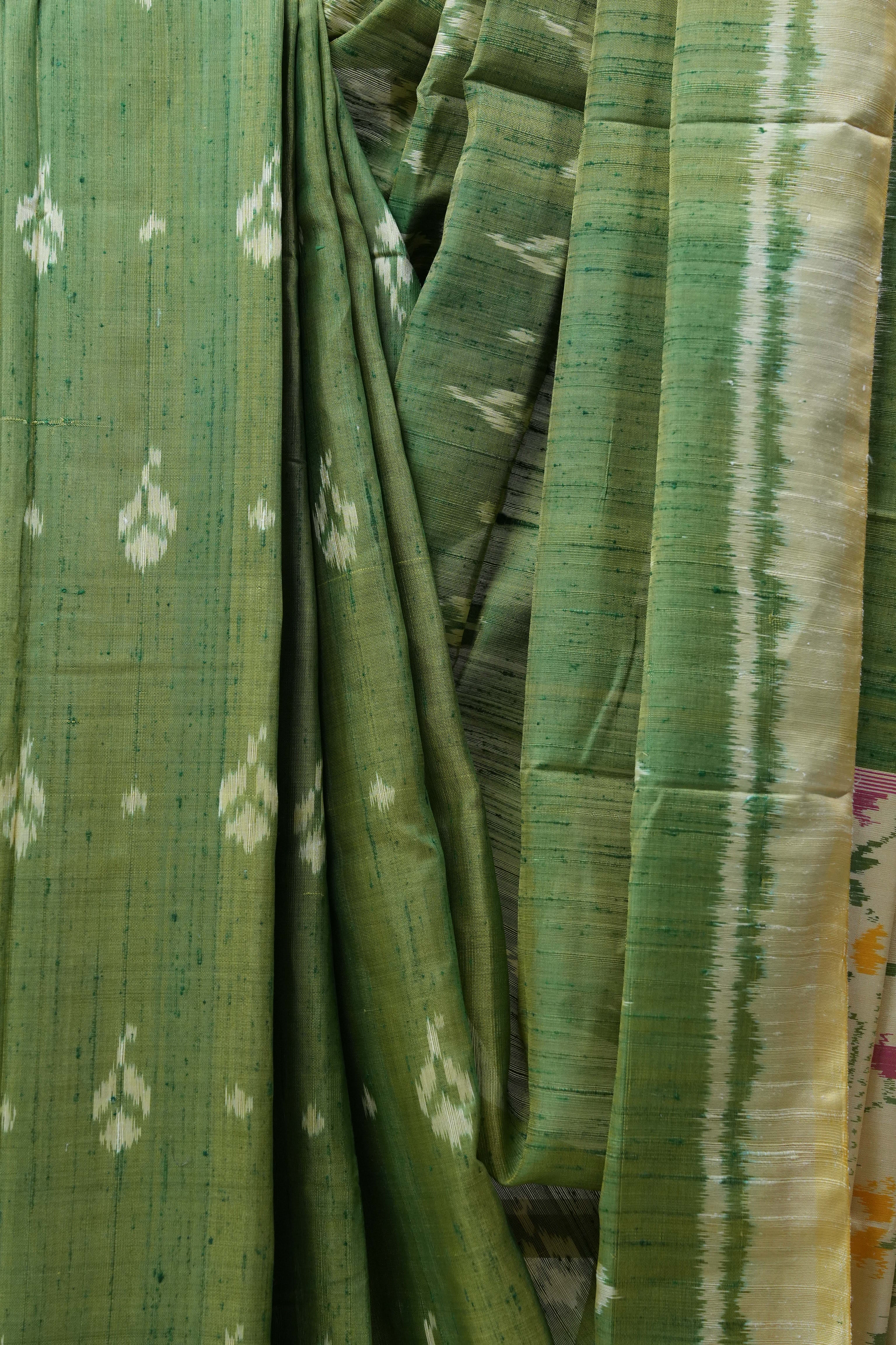 Green Rajkot Patola Silk Saree - SRGRPSS458