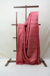 Coral Pink Tussar Silk Saree - SRCPTSS1489