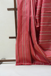 Coral Pink Tussar Silk Saree - SRCPTSS1489