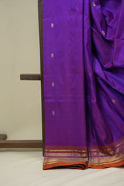 Purple Silk Paithani Saree - SRPSPS796