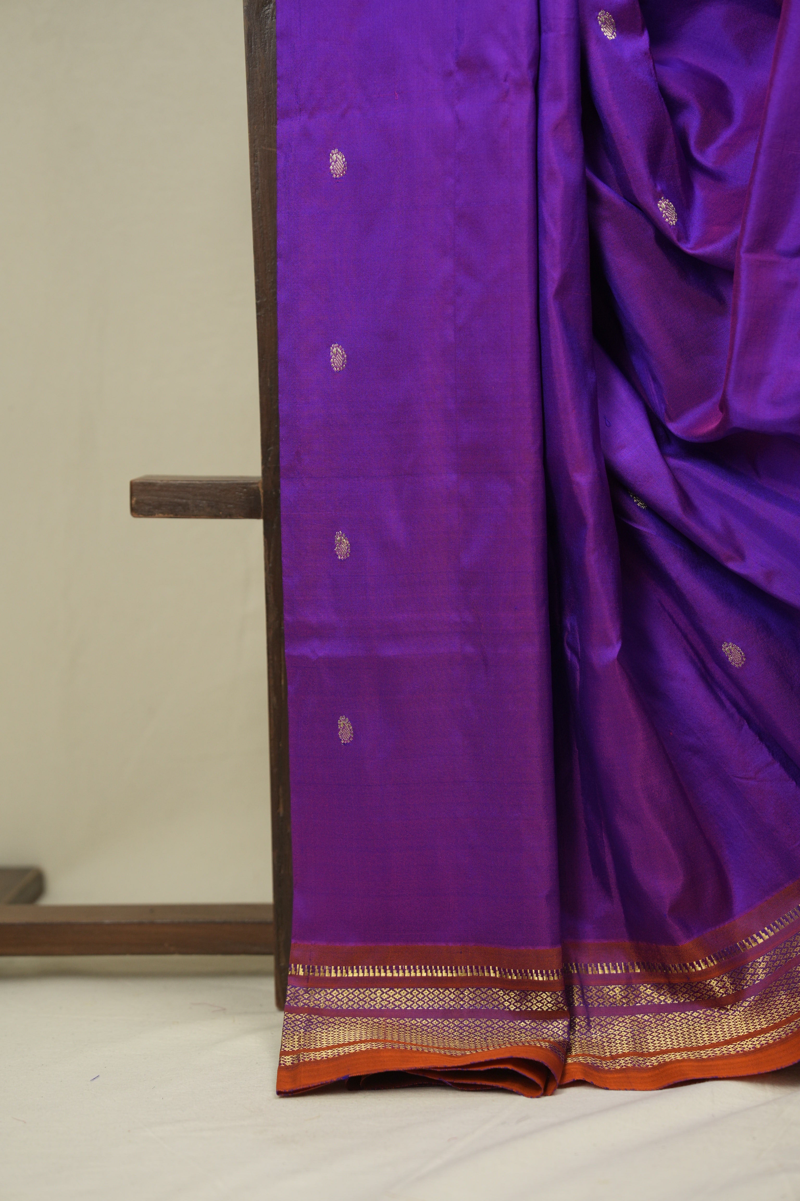 Purple Silk Paithani Saree - SRPSPS796