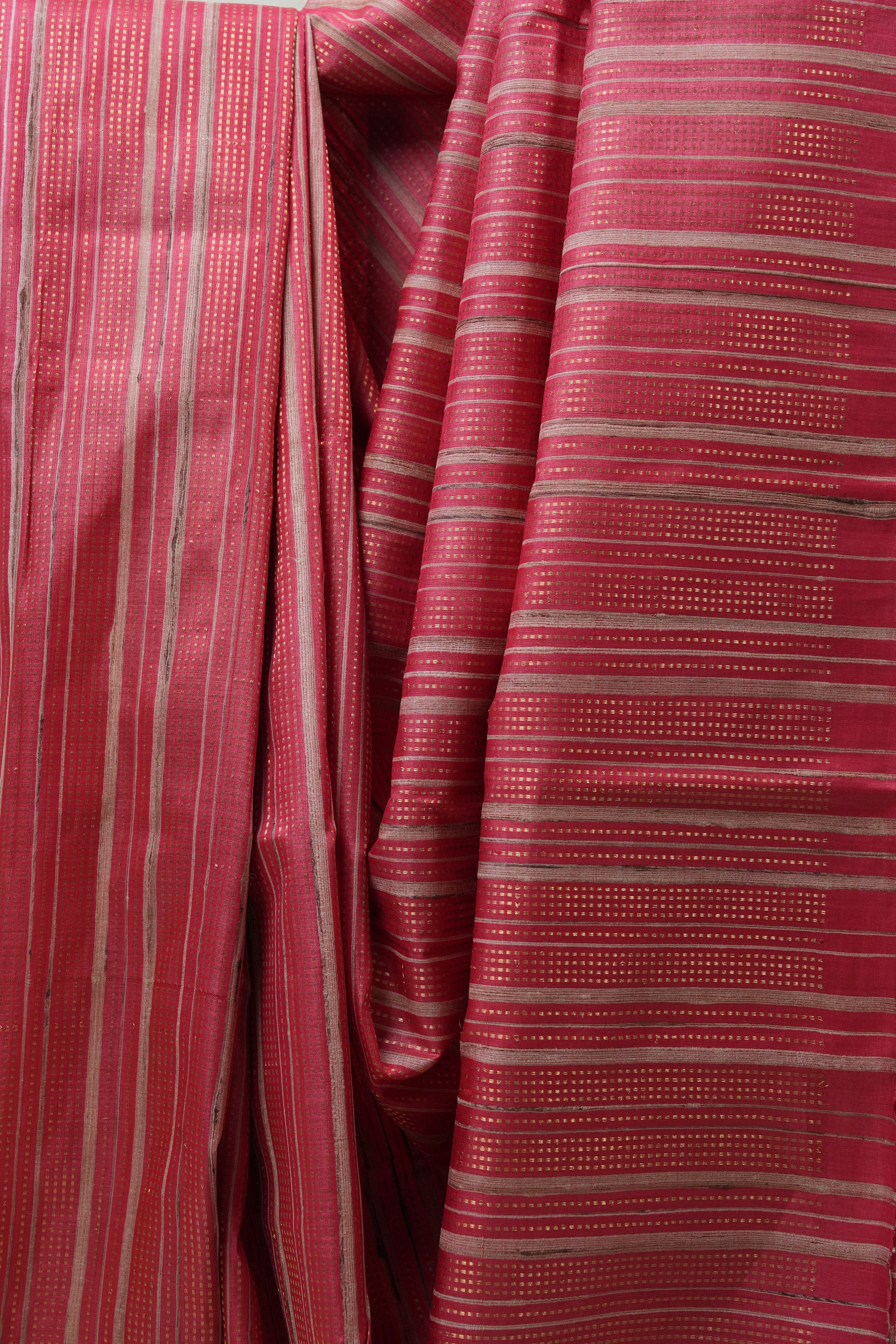 Coral Pink Tussar Silk Saree - SRCPTSS1489