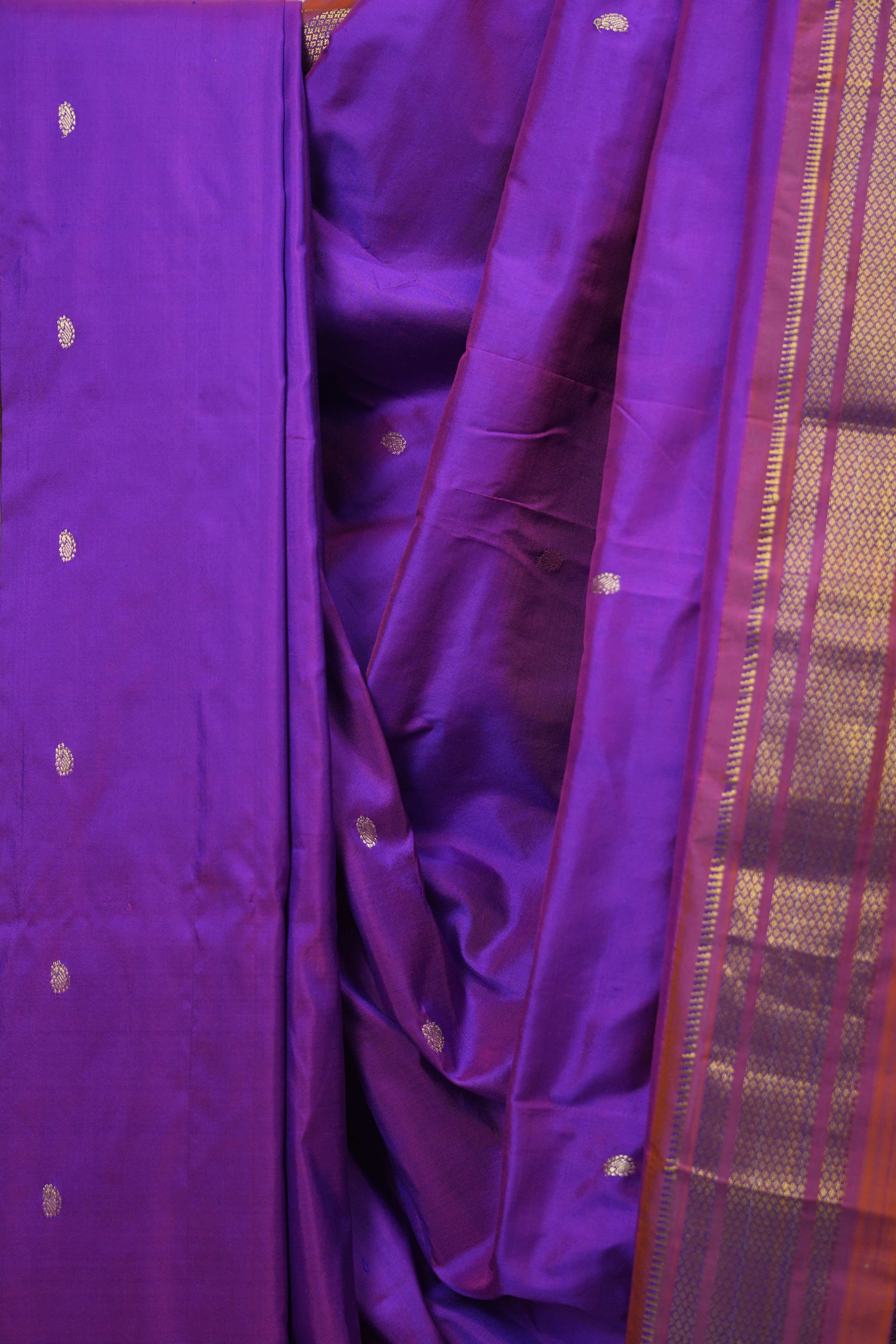 Purple Silk Paithani Saree - SRPSPS796