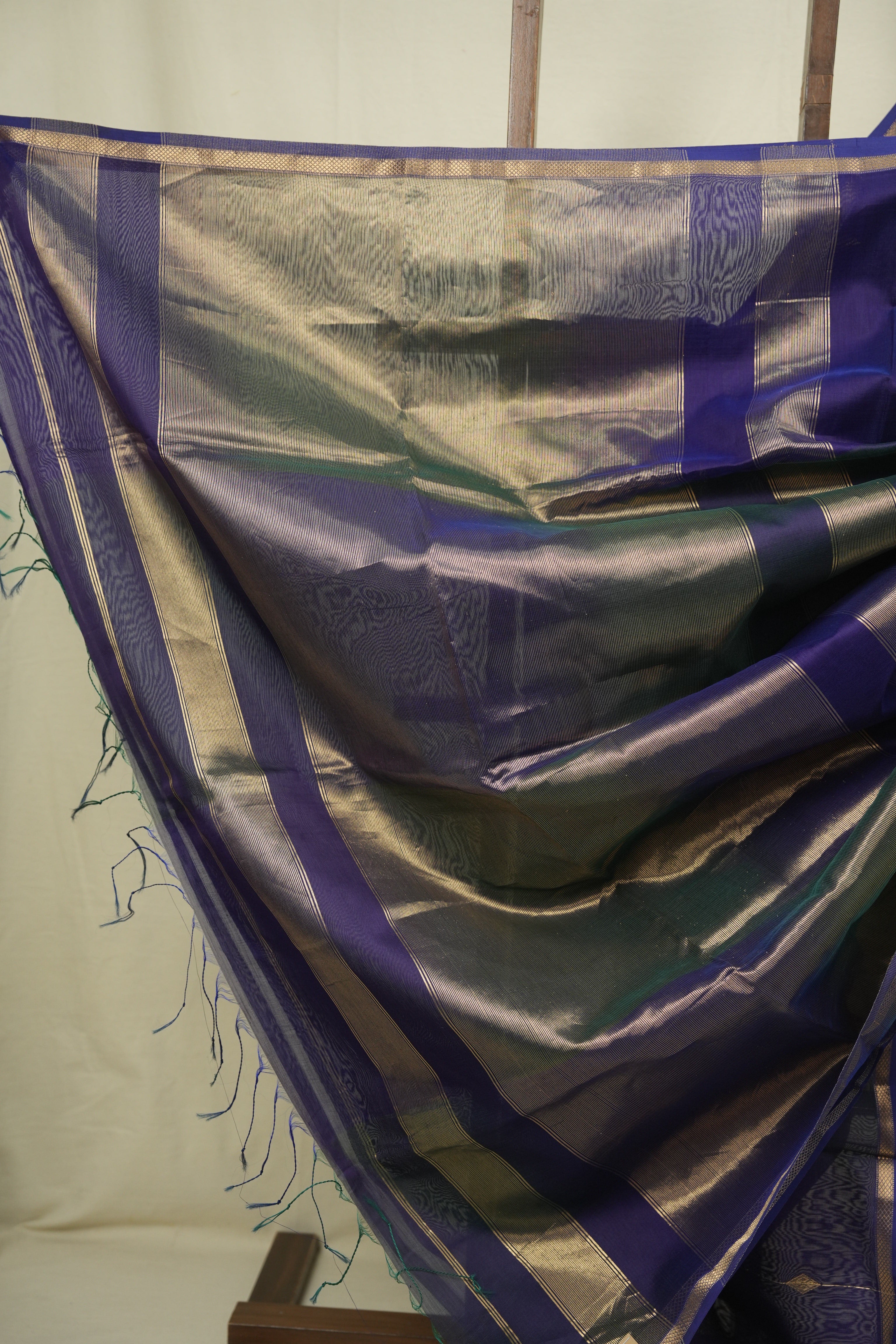 Green- Blue Maheshwari Saree - SRGBMS1304