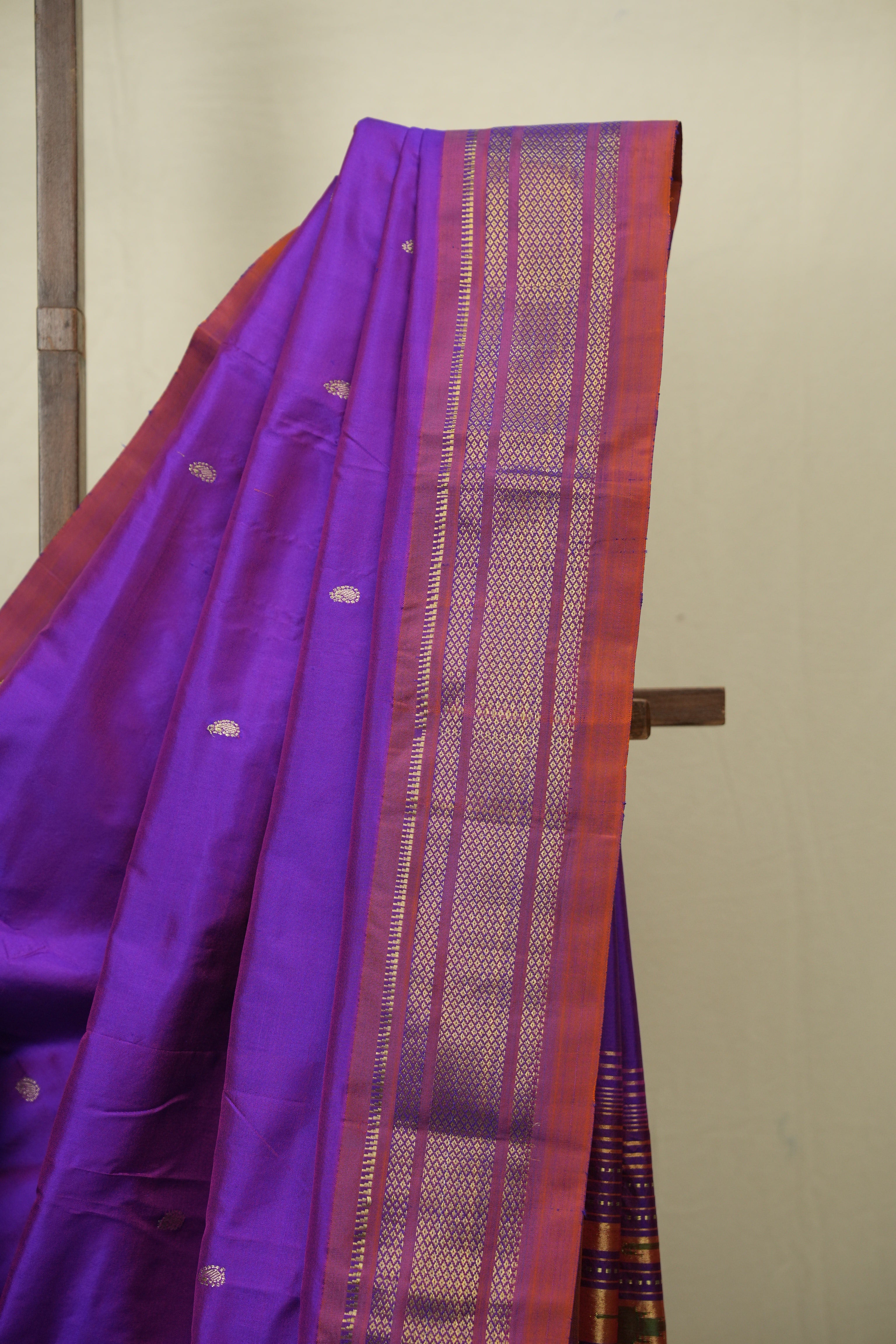 Purple Silk Paithani Saree - SRPSPS796