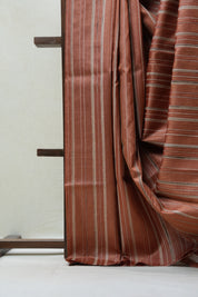 Brick Orange Tussar Silk Saree - SRBOTSS1491