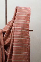 Brick Orange Tussar Silk Saree - SRBOTSS1491