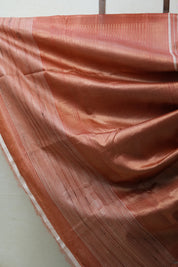 Brick Orange Tussar Silk Saree - SRBOTSS1491