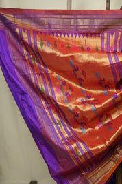 Purple Silk Paithani Saree - SRPSPS796