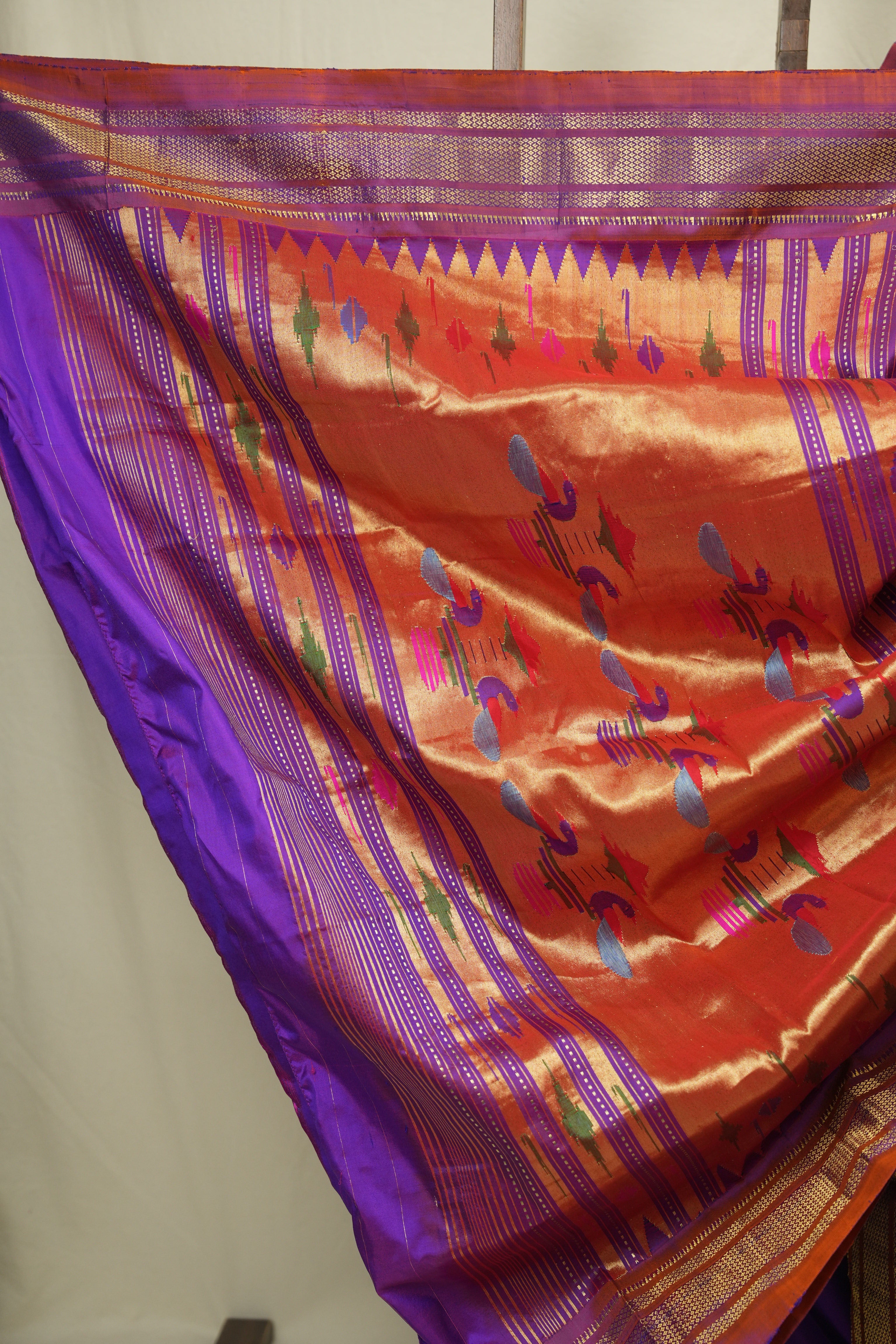 Purple Silk Paithani Saree - SRPSPS796