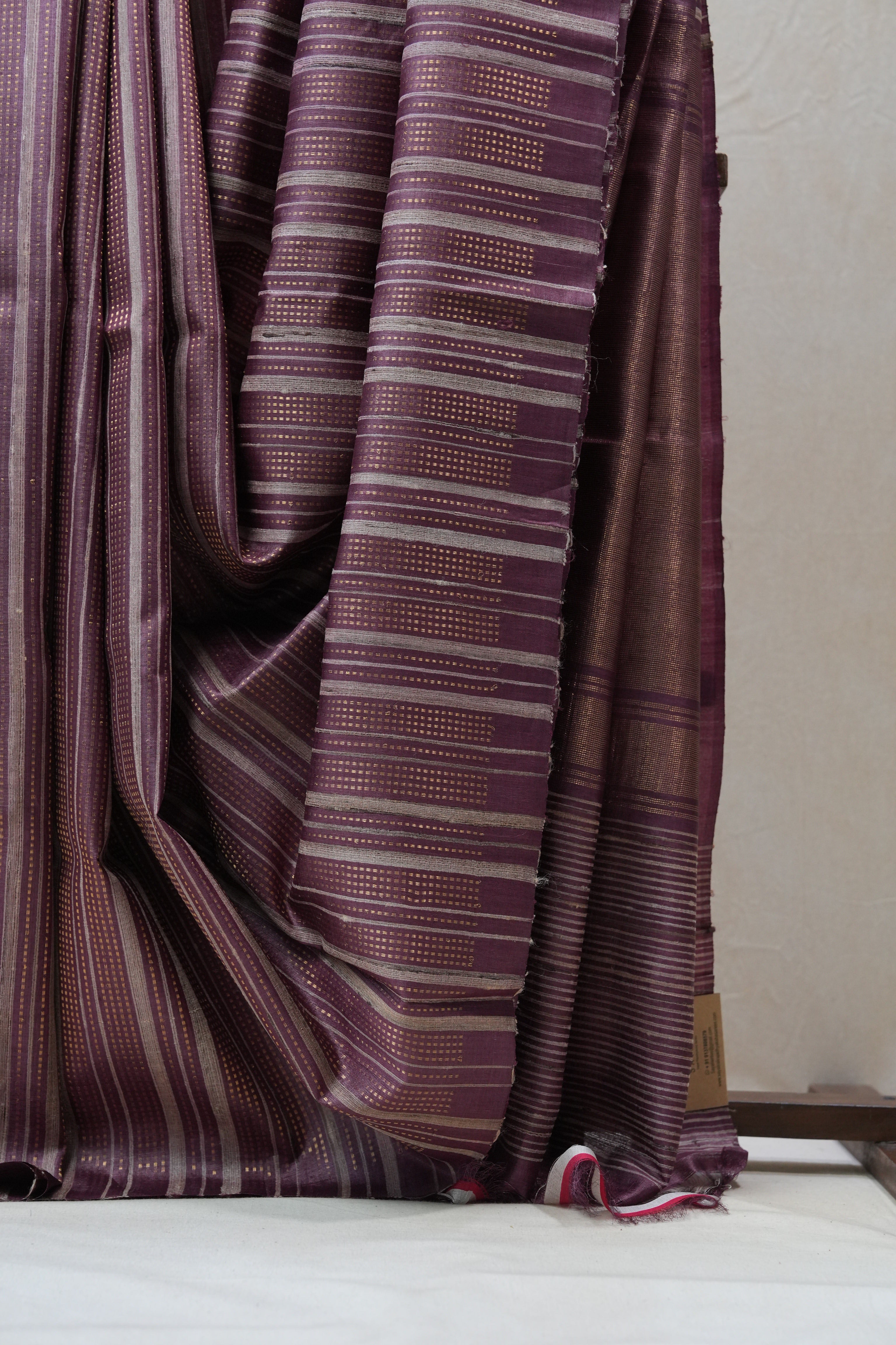 Dark Magenta Tussar Silk Saree - SRDMTSS1487