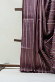 Dark Magenta Tussar Silk Saree - SRDMTSS1487