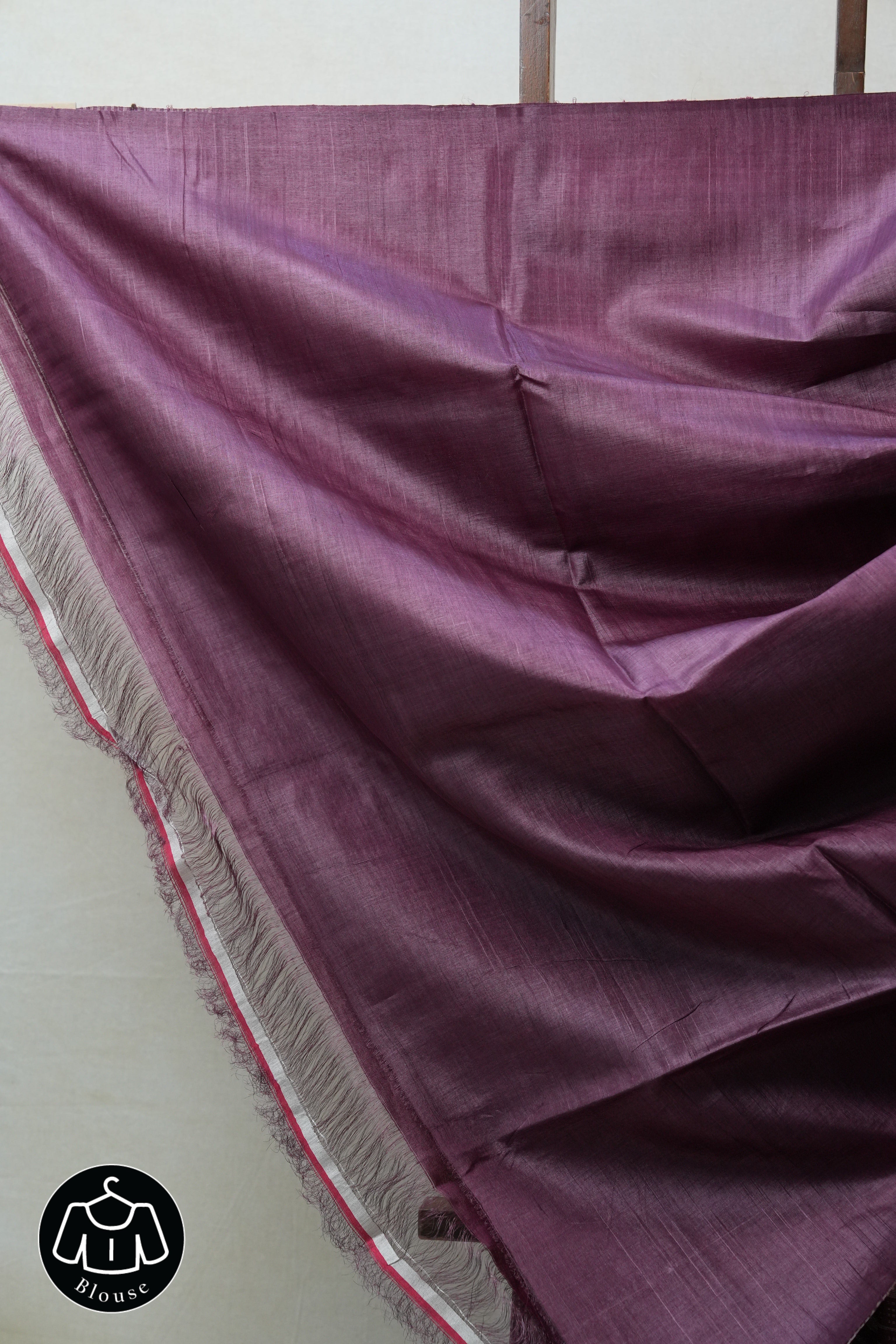 Dark Magenta Tussar Silk Saree - SRDMTSS1487
