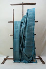 Teal Blue Tussar Silk Saree - SRTBTSS1492