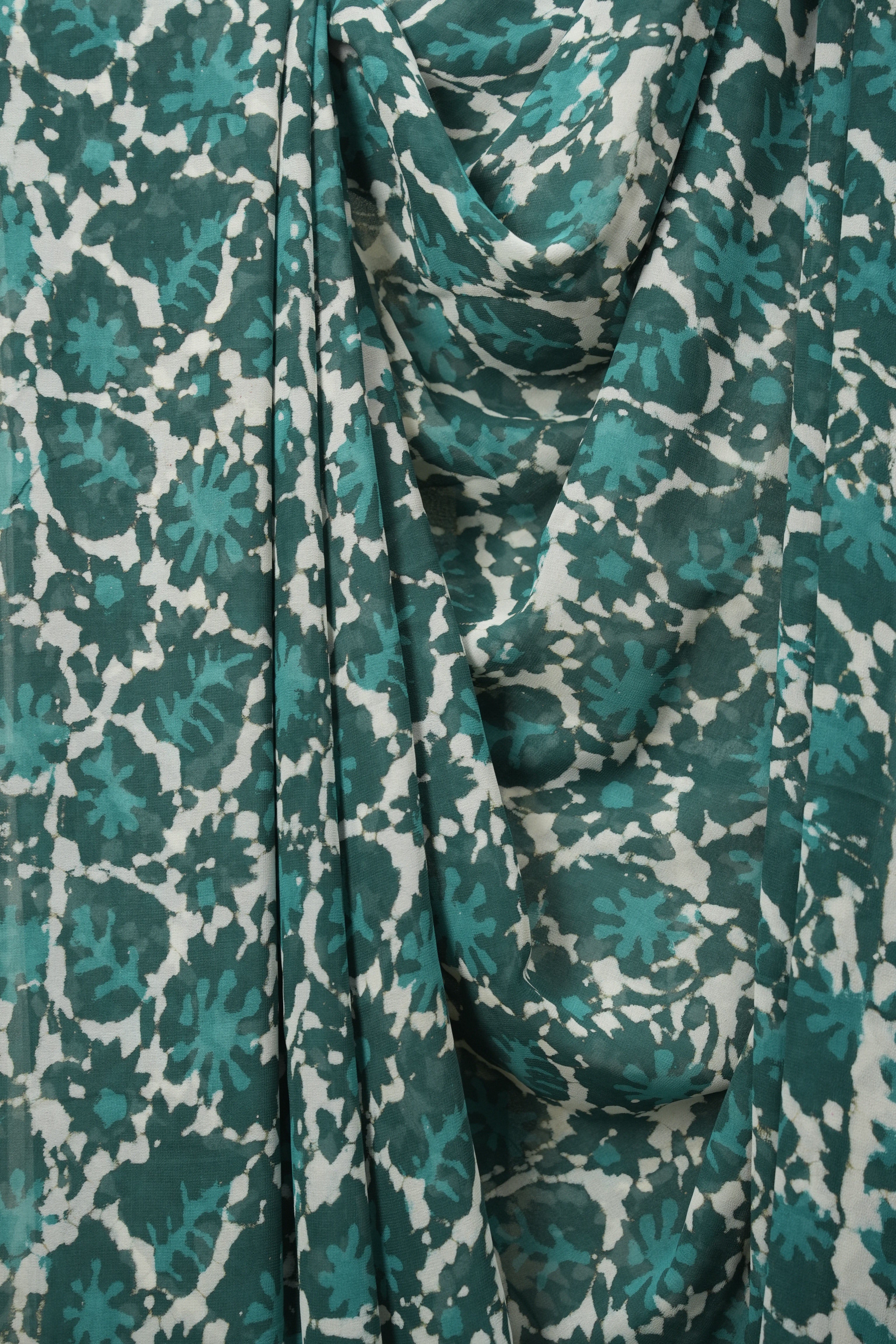 Green HBP Georgette Saree - SRGHGS74