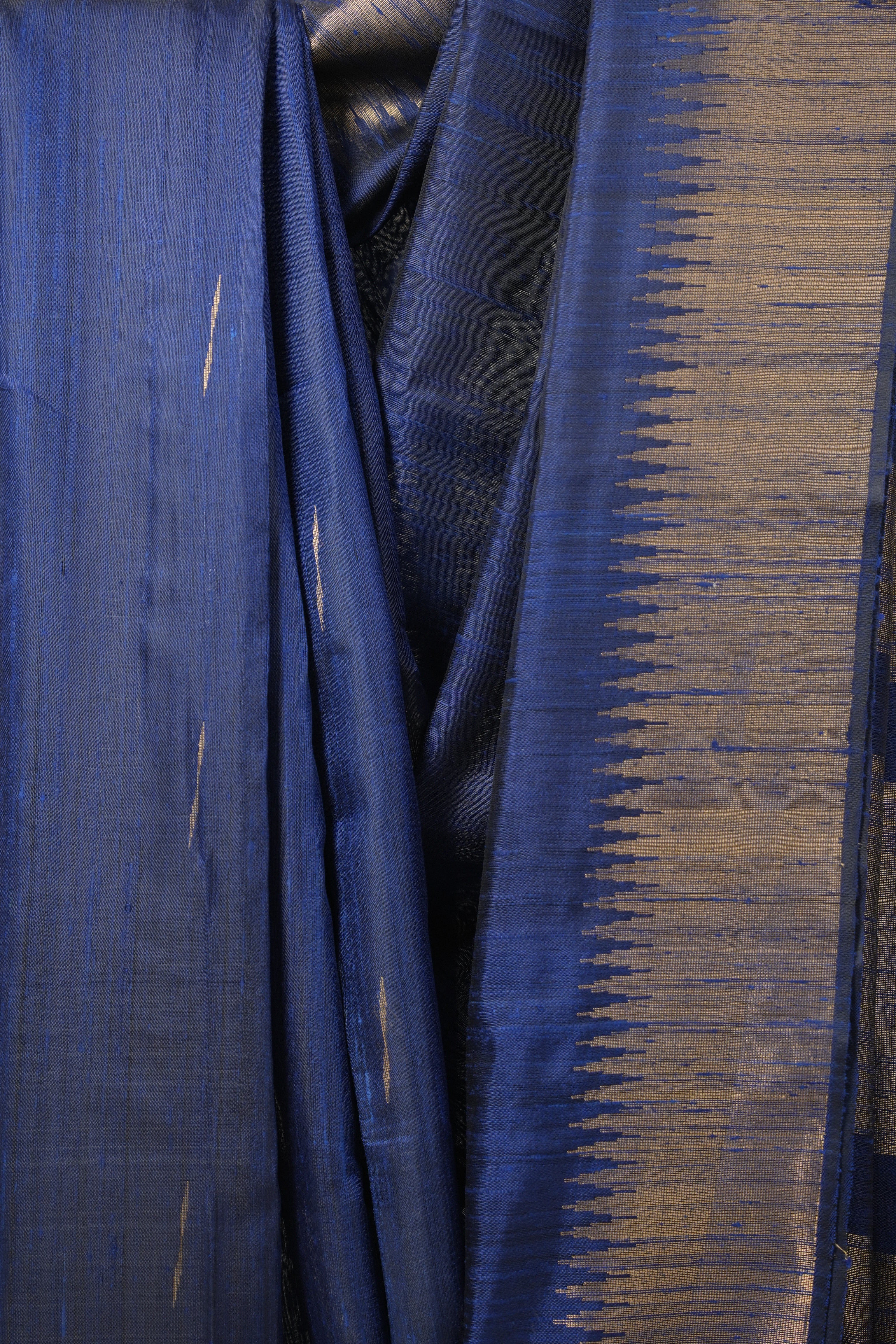 Navy Blue Raw Silk Saree - SRNBRSS937