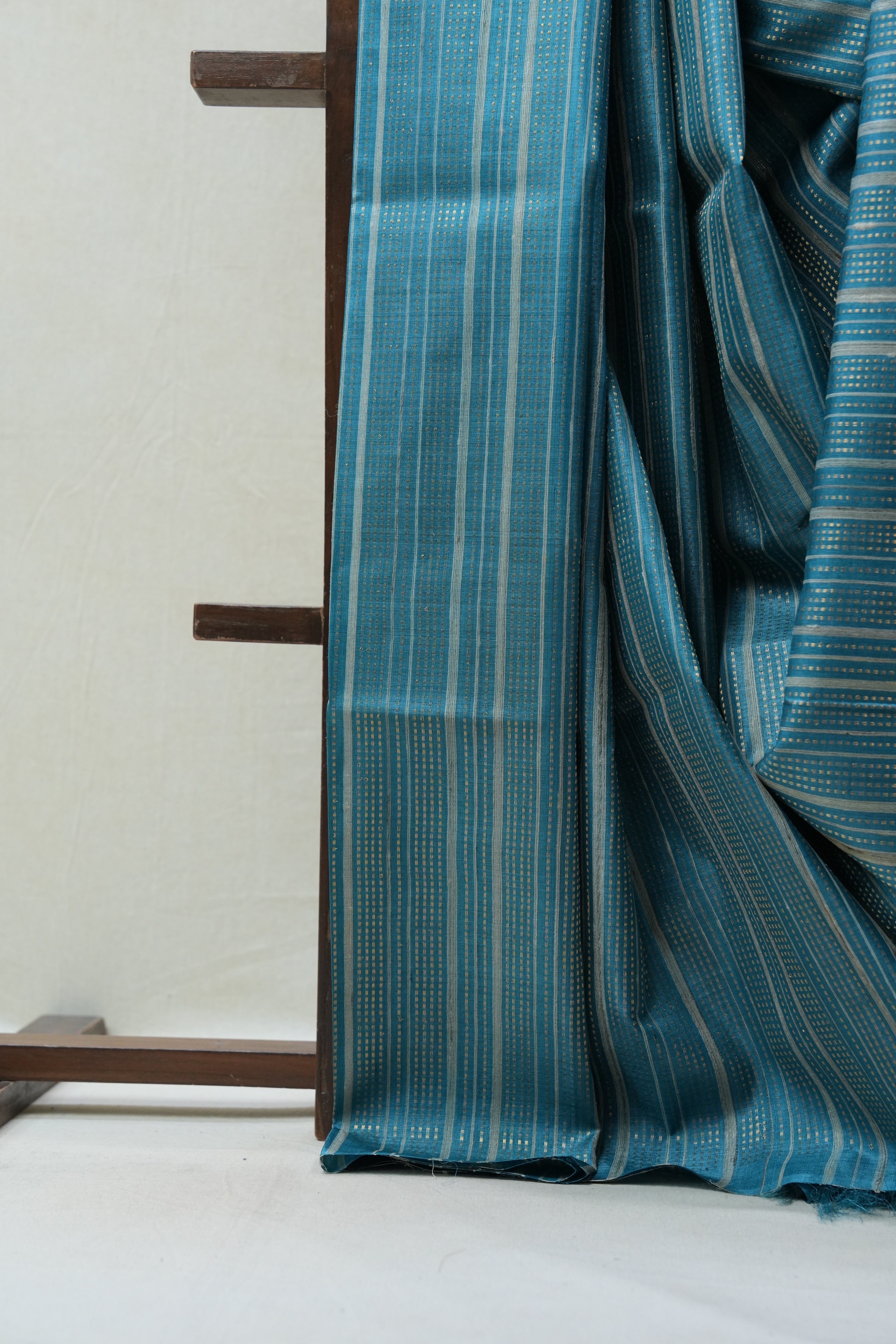 Teal Blue Tussar Silk Saree - SRTBTSS1492