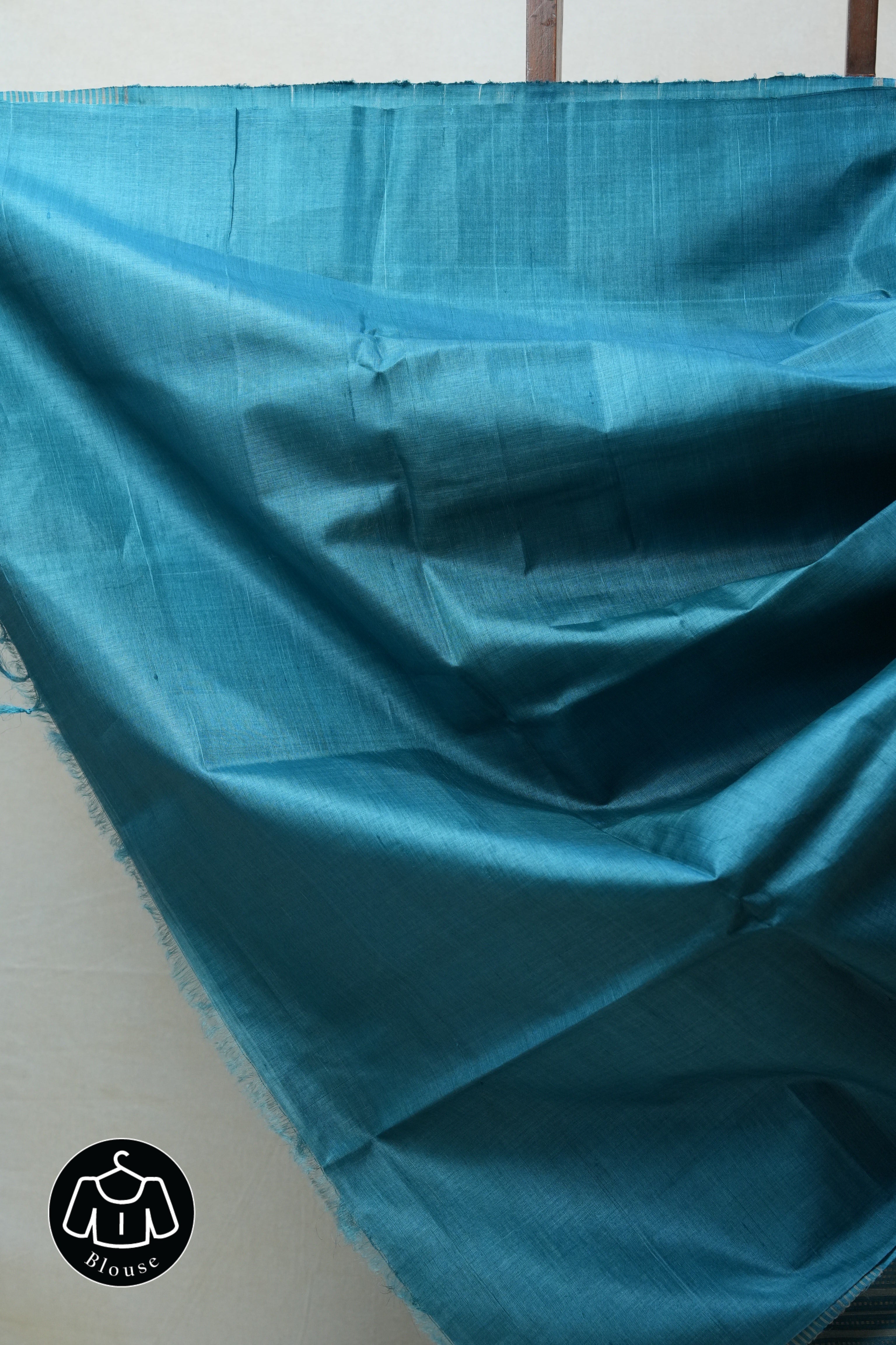 Teal Blue Tussar Silk Saree - SRTBTSS1492