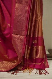 Two Tone Pink Maheshwari Saree - SRTTPMS1320